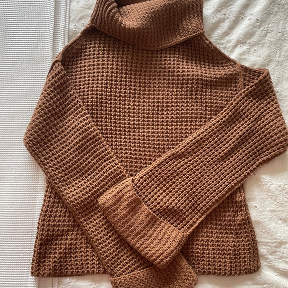 NWT Love By Design (from Nordstrom) brown knit cowl neck sweater size M - Picture 14 of 14